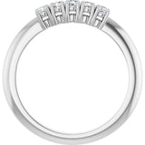 Platinum Round Lab-Grown Diamond Five-Stone Anniversary Band - 1/6-3/4 CTW - view 2