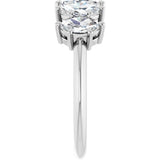 14K Gold Marquise Lab-Grown Diamond Five-Stone Anniversary Band - 6x3.5mm Stones - White Gold - view 4