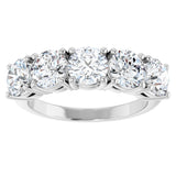 Platinum Round Lab-Grown Diamond Five-Stone Anniversary Band - 1 1/3-3 5/8 CTW - view 3