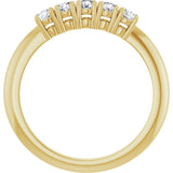 14K Gold Round Lab-Grown Diamond Five-Stone Anniversary Band - 1/6-3/4 CTW - Yellow Gold - view 2