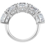 Platinum Square Lab-Grown Diamond Five-Stone Anniversary Band - 3/4-7 CTW - view 2