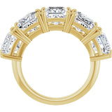 14K Gold Square Lab-Grown Diamond Five-Stone Anniversary Band - 3/4-7 CTW - Yellow Gold - view 2