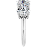 Platinum Oval Lab-Grown Diamond Five-Stone Anniversary Band - 9/10-3 3/4 CTW - view 4