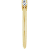 14K Gold Round Lab-Grown Diamond Five-Stone Anniversary Band - 1/6-3/4 CTW - Yellow Gold - view 4