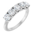 Platinum Round Natural Diamond Five-Stone Anniversary Band - 1 1/3-3 7/8 CTW