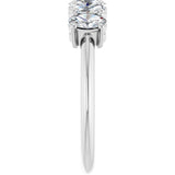 14K Gold Oval Lab-Grown Diamond Five-Stone Anniversary Band - 9/10-3 3/4 CTW - White Gold - view 4