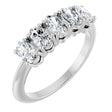 Platinum Oval Natural Diamond Five-Stone Anniversary Band - 1 1/6-1 7/8 CTW