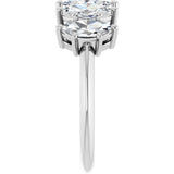 14K Gold Marquise Lab-Grown Diamond Five-Stone Anniversary Band - 7x3.5mm Stones - White Gold - view 4