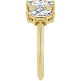 14K Gold Marquise Lab-Grown Diamond Five-Stone Anniversary Band - 7x3.5mm Stones - Yellow Gold - view 4