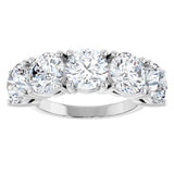 Platinum Round Natural Diamond Five-Stone Anniversary Band - 1 1/3-3 7/8 CTW - view 3