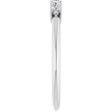 14K Gold Round Lab-Grown Diamond Five-Stone Anniversary Band - 2.25mm Stones - White Gold - view 4