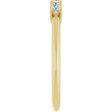14K Gold Round Lab-Grown Diamond Five-Stone Anniversary Band - 2.25mm Stones - Yellow Gold - view 4