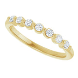 14K Gold Round Lab-Grown Diamond Seven-Stone Anniversary Band - 1/5-5/8 CTW - Yellow Gold - view 5