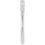 14K Gold Round Natural Diamond Seven-Stone Anniversary Band - 1/5-5/8 CTW - White Gold - view 4