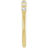 14K Gold Round Lab-Grown Diamond Seven-Stone Anniversary Band - 1/5-5/8 CTW - Yellow Gold - view 4