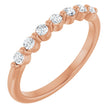 14K Gold Round Lab-Grown Diamond Seven-Stone Anniversary Band - 1/5-5/8 CTW - Rose Gold