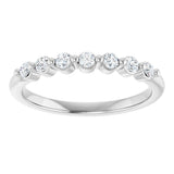 Platinum Round Lab-Grown Diamond Seven-Stone Anniversary Band - 1/5-5/8 CTW - view 3