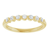 14K Gold Round Lab-Grown Diamond Seven-Stone Anniversary Band - 1/5-5/8 CTW - Yellow Gold - view 3