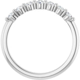 14K Gold Round Lab-Grown Diamond Seven-Stone Anniversary Band - 1/5-5/8 CTW - White Gold - view 2