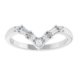 Platinum Round Lab-Grown Diamond Contour Band - 1/6 CTW (Style 127066) - view 3
