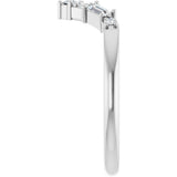 14K Gold Round Natural Diamond Contour Band - 1/6 CTW (Style 127066) - White Gold - view 4