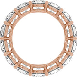 14K Gold Round Lab-Grown Diamond Low Profile Eternity Band - 4.3mm Stones - Rose Gold - view 2