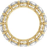14K Gold Round Lab-Grown Diamond Low Profile Eternity Band - 4.3mm Stones - Yellow Gold - view 2