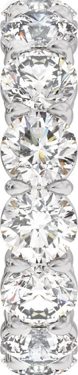 Platinum Round Lab-Grown Diamond Low Profile Eternity Band - 4.3mm Stones - view 4