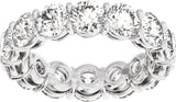 Platinum Round Lab-Grown Diamond Low Profile Eternity Band - 4.3mm Stones - view 3