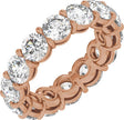 14K Gold Round Lab-Grown Diamond Low Profile Eternity Band - 4.3mm Stones - Rose Gold