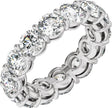 Platinum Round Natural Diamond Low Profile Eternity Band - 4.3mm Stones