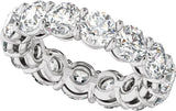 14K Gold Round Lab-Grown Diamond Low Profile Eternity Band - 4.3mm Stones - White Gold - view 5