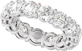 14K Gold Round Lab-Grown Diamond Low Profile Eternity Band - 4.3mm Stones - White Gold - view 5