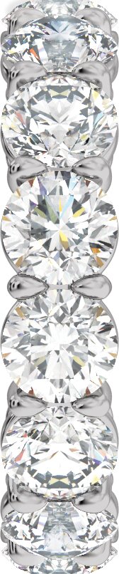 Platinum Round Lab-Grown Diamond Low Profile Eternity Band - 4.3mm Stones - view 4