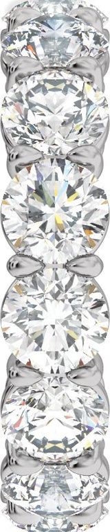 14K Gold Round Lab-Grown Diamond Low Profile Eternity Band - 4.3mm Stones - White Gold - view 4