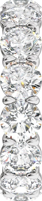 Platinum Round Lab-Grown Diamond Low Profile Eternity Band - 4.3mm Stones - view 4