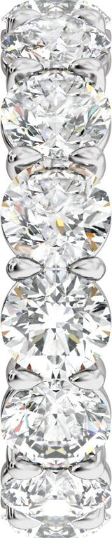Platinum Round Natural Diamond Low Profile Eternity Band - 4.3mm Stones - view 4