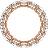 14K Gold Round Lab-Grown Diamond Low Profile Eternity Band - 4.3mm Stones - Rose Gold - view 2