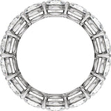 14K Gold Round Lab-Grown Diamond Low Profile Eternity Band - 4.3mm Stones - White Gold - view 2