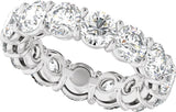 14K Gold Round Lab-Grown Diamond Low Profile Eternity Band - 4.3mm Stones - White Gold - view 5