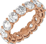 14K Gold Round Lab-Grown Diamond Low Profile Eternity Band - 4.3mm Stones - Rose Gold