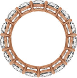 14K Gold Round Natural Diamond Low Profile Eternity Band - 4.3mm Stones - Rose Gold - view 2
