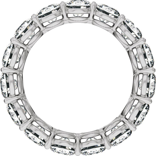 Platinum Round Lab-Grown Diamond Low Profile Eternity Band - 4.3mm Stones - view 2
