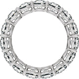 Platinum Round Natural Diamond Low Profile Eternity Band - 4.3mm Stones - view 2