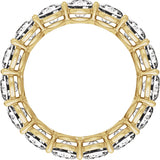 14K Gold Round Lab-Grown Diamond Low Profile Eternity Band - 4.3mm Stones - Yellow Gold - view 2