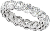 14K Gold Round Lab-Grown Diamond Low Profile Eternity Band - 4.3mm Stones - White Gold - view 5