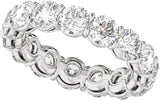 Platinum Round Lab-Grown Diamond Low Profile Eternity Band - 4.3mm Stones - view 5