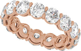 14K Gold Round Lab-Grown Diamond Low Profile Eternity Band - 4.3mm Stones - Rose Gold - view 5