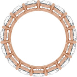 14K Gold Round Lab-Grown Diamond Low Profile Eternity Band - 4.3mm Stones - Rose Gold - view 2