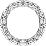 Platinum Round Lab-Grown Diamond Low Profile Eternity Band - 4.3mm Stones - view 2